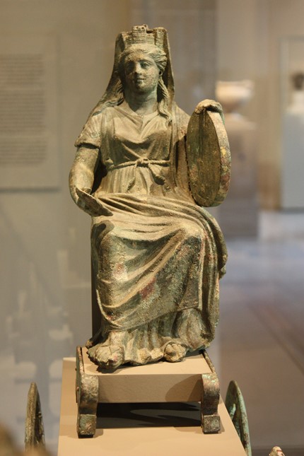 Bronze statuette of Cybele on a cart drawn by lions Roman, 2nd half of 2nd century A.D.