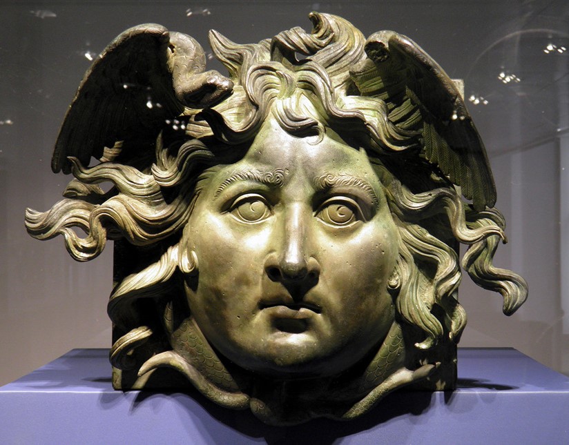 The bronze head of Medusa is a decorative element from the first Nemi Ship built by Caligula. It is now in the Palazzo Massimo alle Terme(Rome).