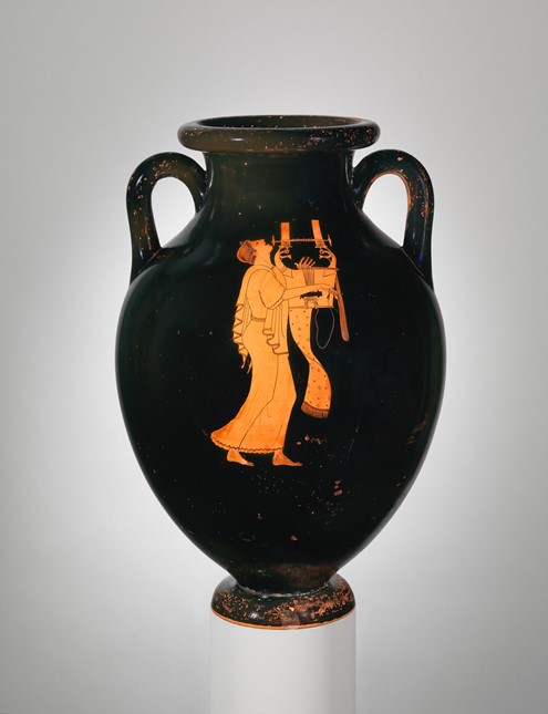 Terracotta amphora (jar),ca. 490 B.C. Attributed to the Berlin Painter - The Metropolitan Museum of Art
