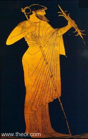 Zeus, Athenian red-figure Panathenaic amphora C5th B.C.