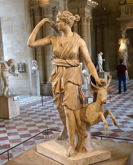 Artemis with a deer, called the “Diana of Versailles” - Roman, 1st-2nd century