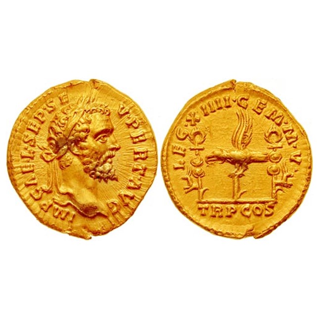 Aureus featuring a portrait of Septimius Severus. CNG coins (http://www.cngcoins.com)